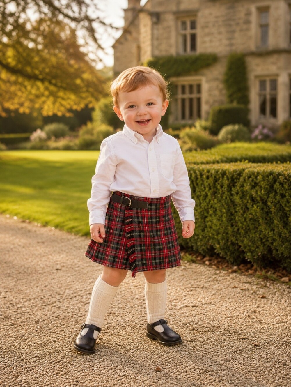 Handmade Toddler Tartan Kilt 2T Y2K Scottish Highland Plaid